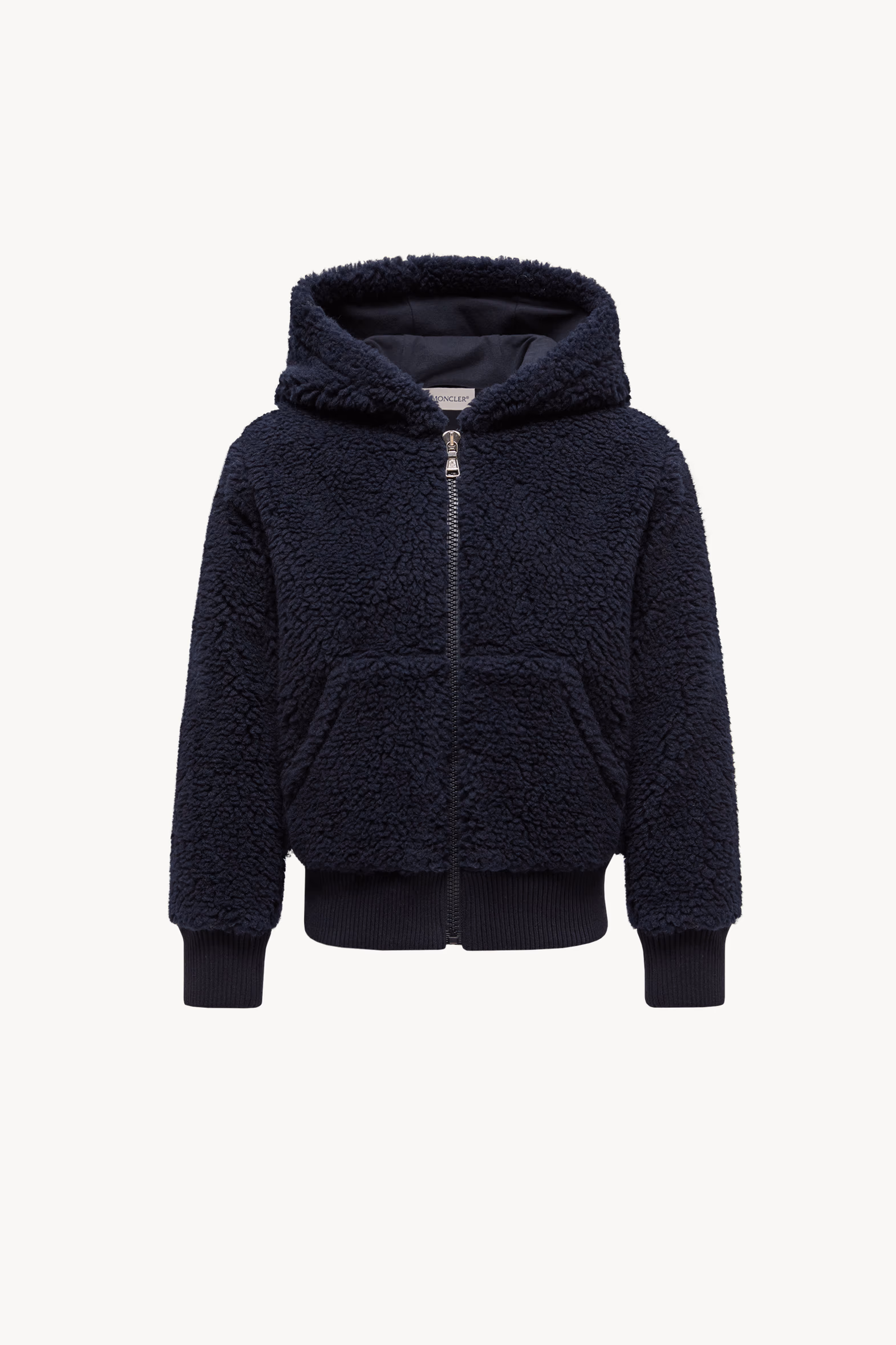 Teddy Zip-Up Hoodie Boy Night Blue Moncler 0